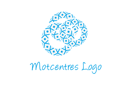 Motif pattern in circles mandala logo