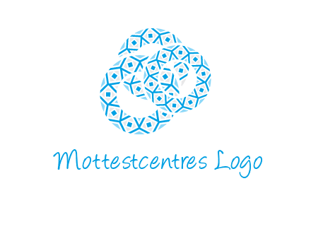 Motif pattern in circles mandala logo