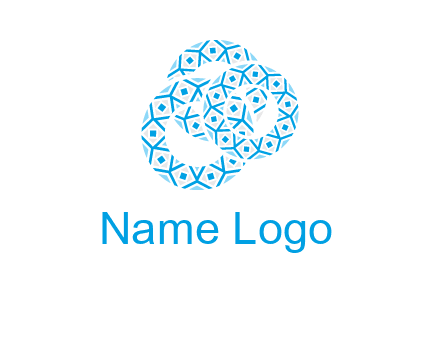 Motif pattern in circles mandala logo