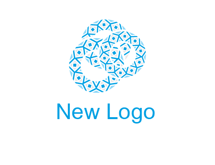 Motif pattern in circles mandala logo