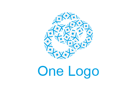 Motif pattern in circles mandala logo