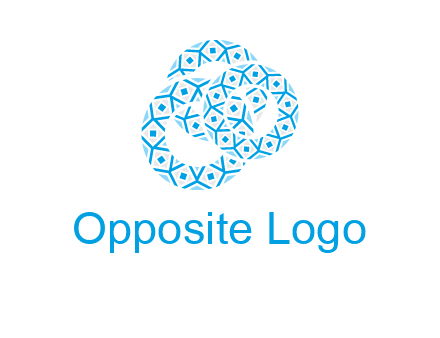 Motif pattern in circles mandala logo