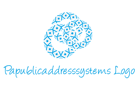 Motif pattern in circles mandala logo