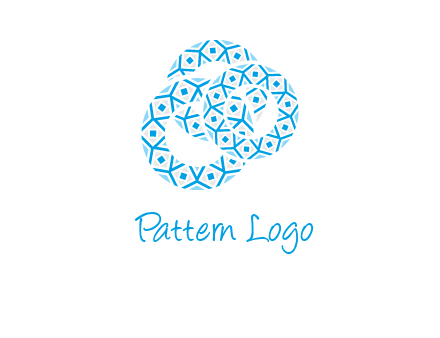 Motif pattern in circles mandala logo