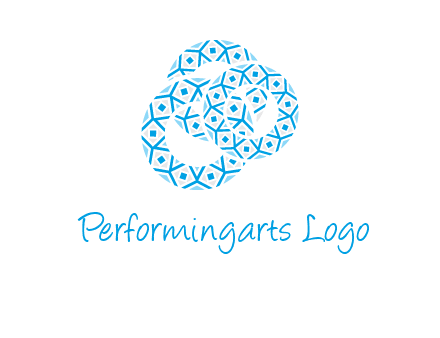 Motif pattern in circles mandala logo