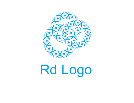 Motif pattern in circles mandala logo