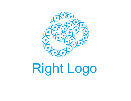 Motif pattern in circles mandala logo