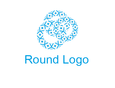 Motif pattern in circles mandala logo