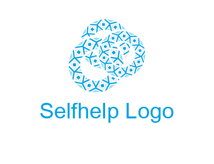 Motif pattern in circles mandala logo