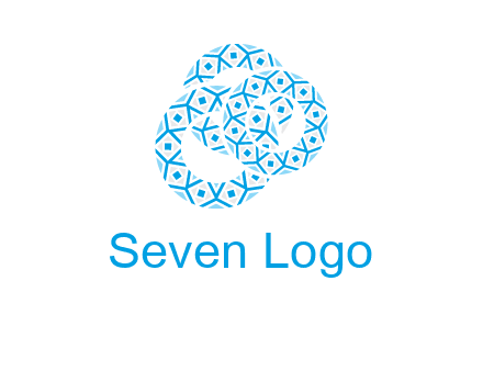 Motif pattern in circles mandala logo