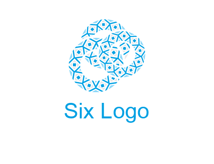 Motif pattern in circles mandala logo