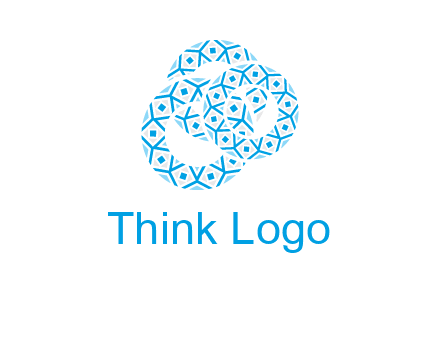 Motif pattern in circles mandala logo