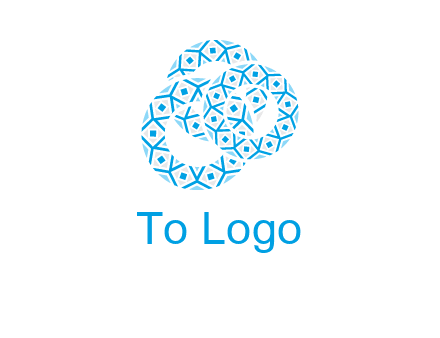 Motif pattern in circles mandala logo
