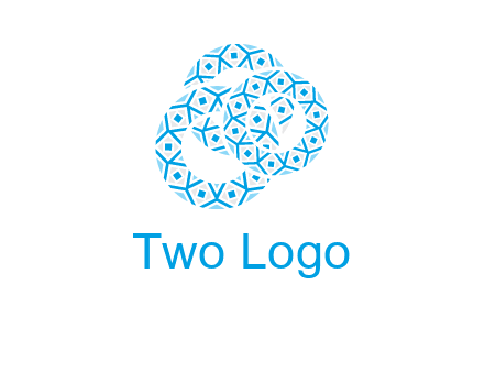 Motif pattern in circles mandala logo
