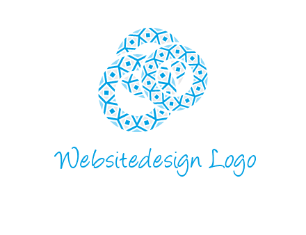 Motif pattern in circles mandala logo