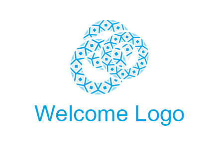 Motif pattern in circles mandala logo