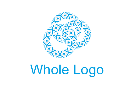 Motif pattern in circles mandala logo
