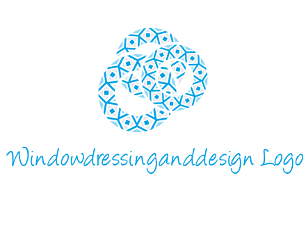 Motif pattern in circles mandala logo