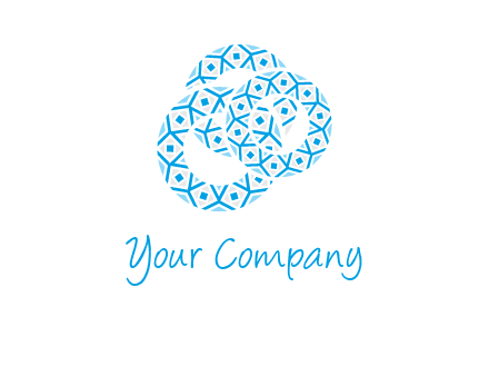 Motif pattern in circles mandala logo