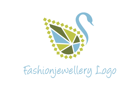 jewelry with swan face graphics