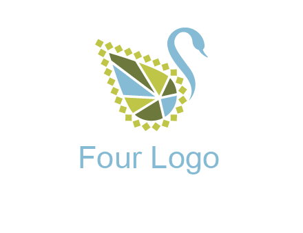 jewelry with swan face graphics