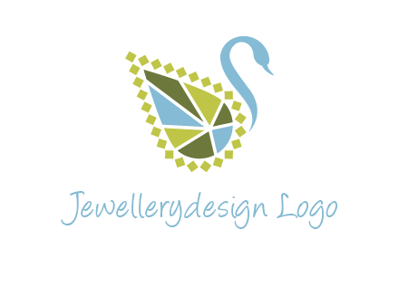 jewelry with swan face graphics