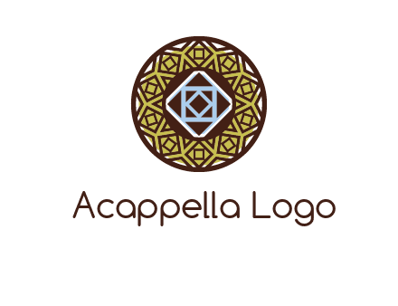 Mosque texture inside the circle mandala logo