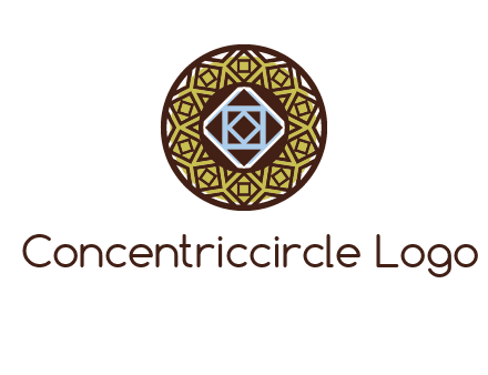 Mosque texture inside the circle mandala logo