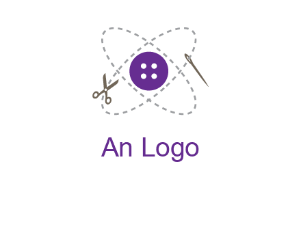 button and stitch line logo