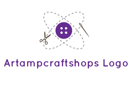 button and stitch line logo