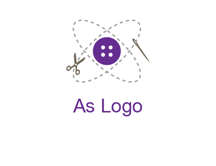button and stitch line logo