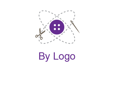 button and stitch line logo