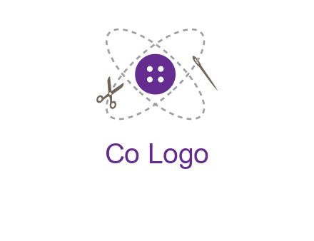 button and stitch line logo
