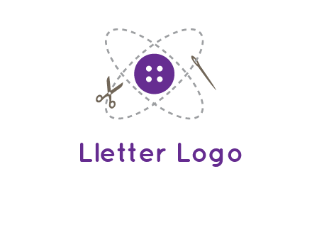 button and stitch line logo