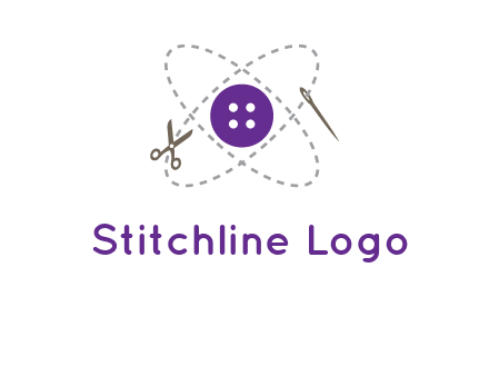button and stitch line logo