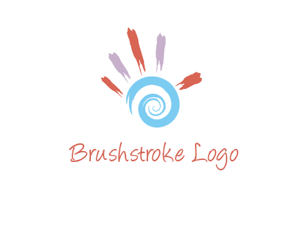 Painting hand make swirl logo