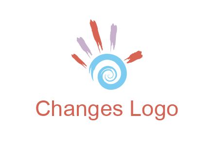 Painting hand make swirl logo