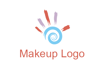 Painting hand make swirl logo