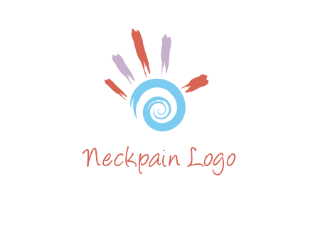 Painting hand make swirl logo