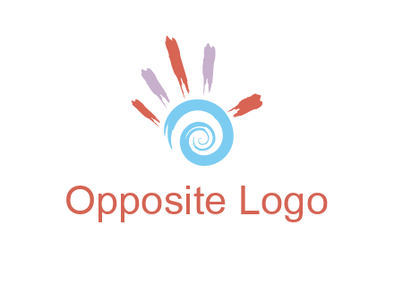 Painting hand make swirl logo