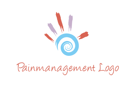 Painting hand make swirl logo