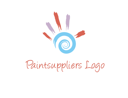 Painting hand make swirl logo