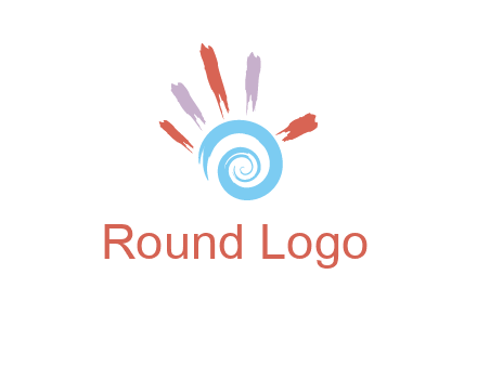 Painting hand make swirl logo