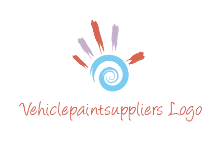 Painting hand make swirl logo