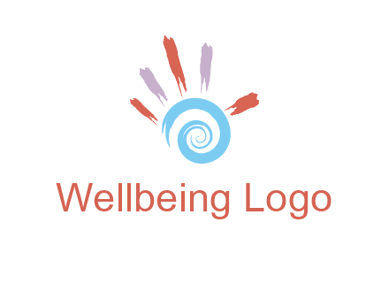 Painting hand make swirl logo