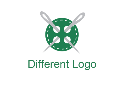 Needles inside in sewing button icon