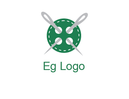 Needles inside in sewing button icon