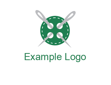 Needles inside in sewing button icon