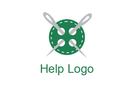 Needles inside in sewing button icon