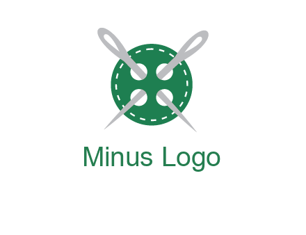 Needles inside in sewing button icon